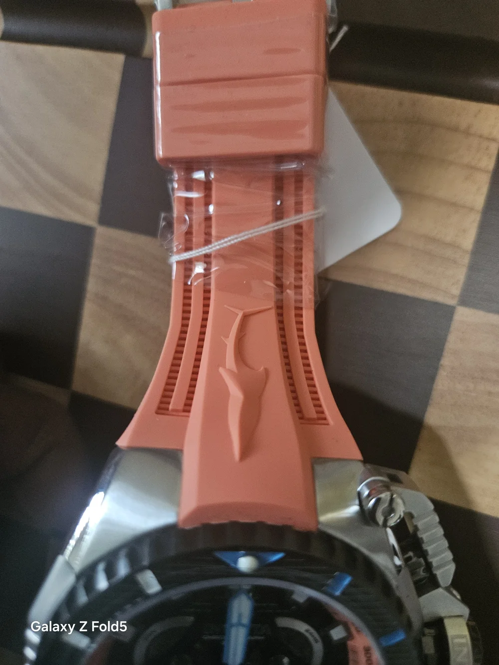 Invicta Sea Hunter 56mm Men’s Coral Orange and Blue Sport Chronograph Watch